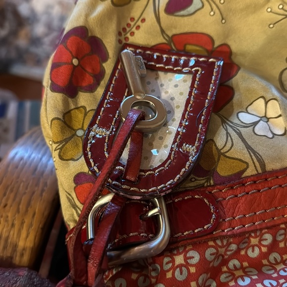 Fossil Floral Red and Cream Women's Bag. (BT 1) - Picture 12 of 13
